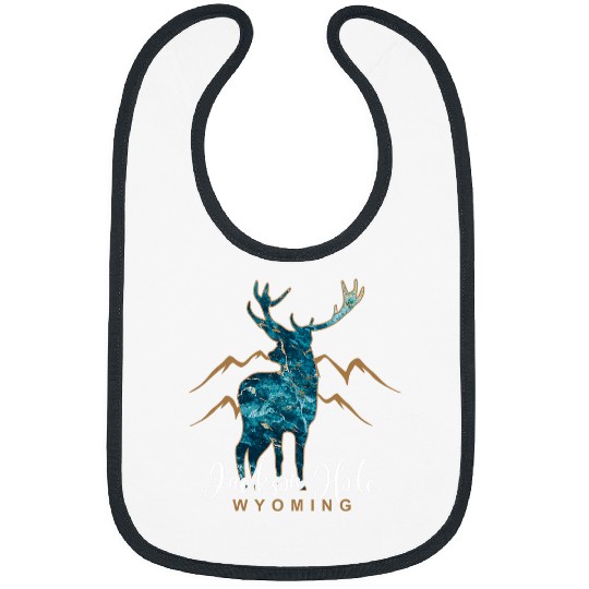 Jackson Hole Wyoming USA Elk Mountains Vacation Souvenir Bibs