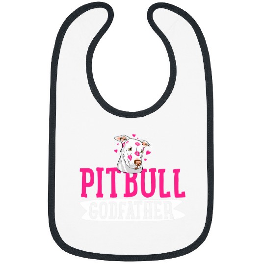 Pitbull Godfather Pit Bull Terrier Dog Pibble Fathers Day Bibs
