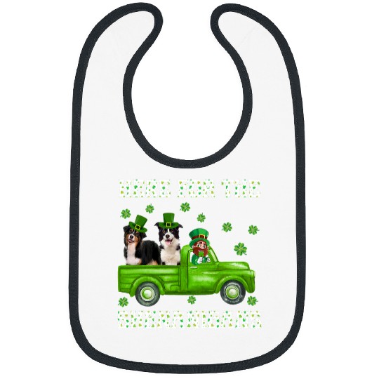 Here For The Shenanigans Australian Shepherd St Patricks Bibs