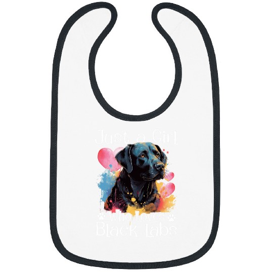 Discover Just A Girl Who Loves Black Labs Labrador Dog Lover Bibs