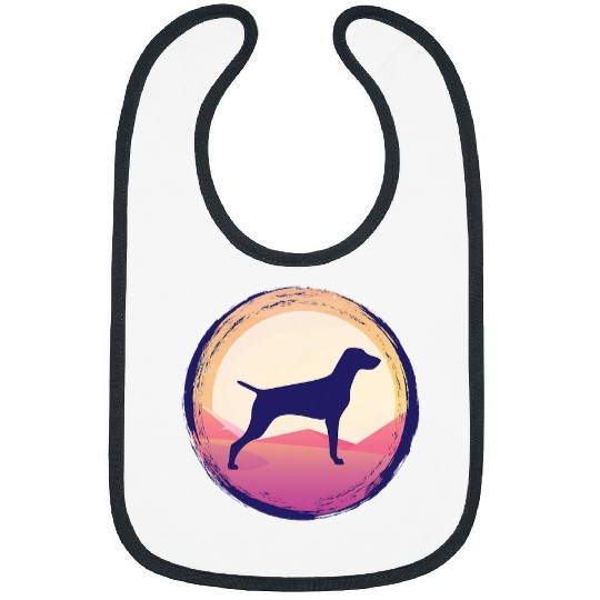 Weimaraner Dog Retro 36 Bibs