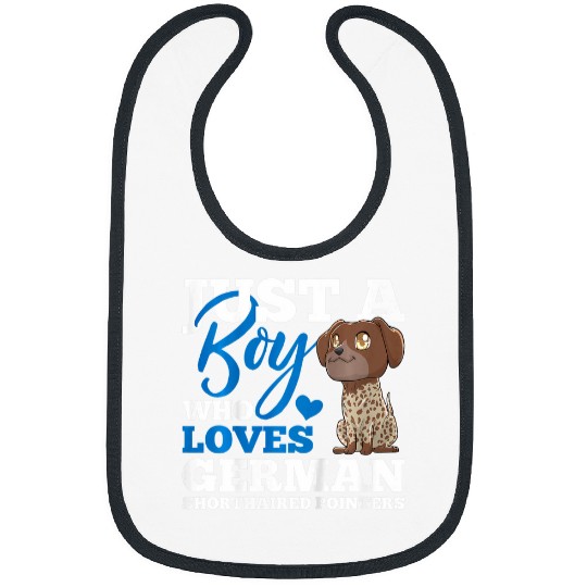 Kids German Shorthaired Pointers Dog Kawaii Dog Gift for Boys Bibs
