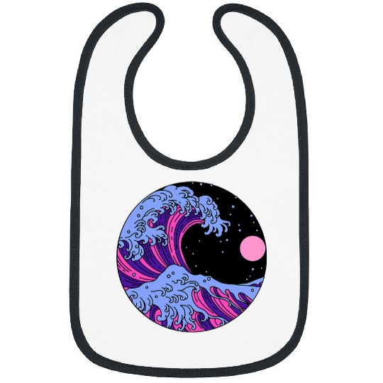 Discover Omnisexual Pride Omni Japanese Wave Discreet LGBTQ Art Bibs
