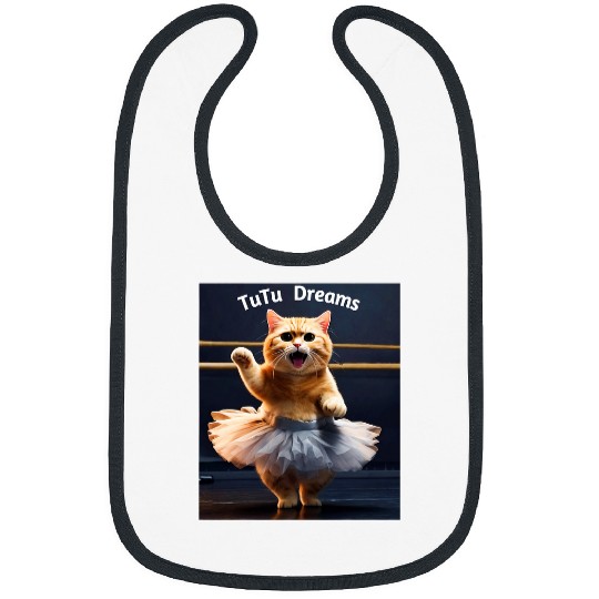TuTu Dreams Dancing Ballet Kitty Cat Bibs