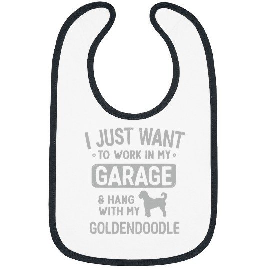 Dog Goldendoodle Funny Goldendoodle Dad Garage Men Hang With T-Shirt Bibs