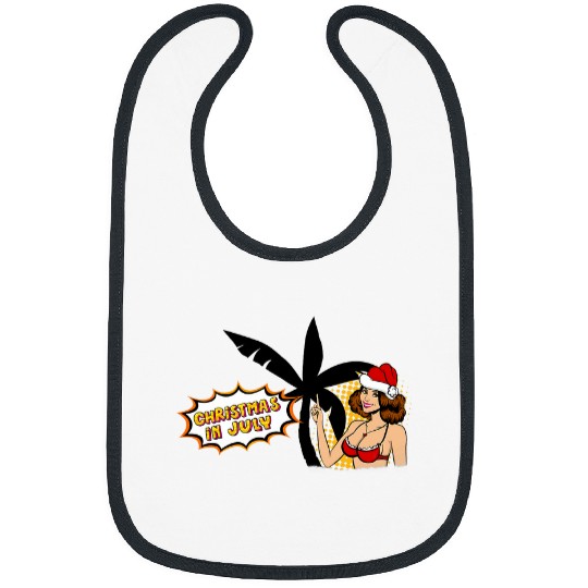 pop art mrs claus sexy girl christmas in july Bibs