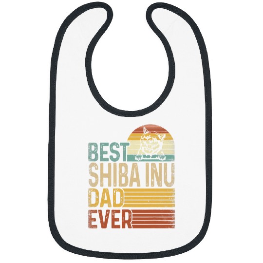 Discover Dog Shiba Inu bests Shiba Inu Dad Ever Retro vintages Fathers Day Bibs