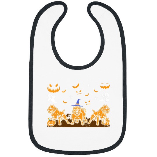 Discover Pit Bull Terrier Dog Lover Witch Hat Halloween Puppy Lover 1 Bibs