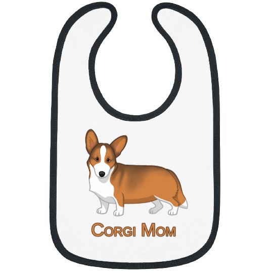 Red Sable Cardigan Welsh Corgi Mom Dog Lover Bibs