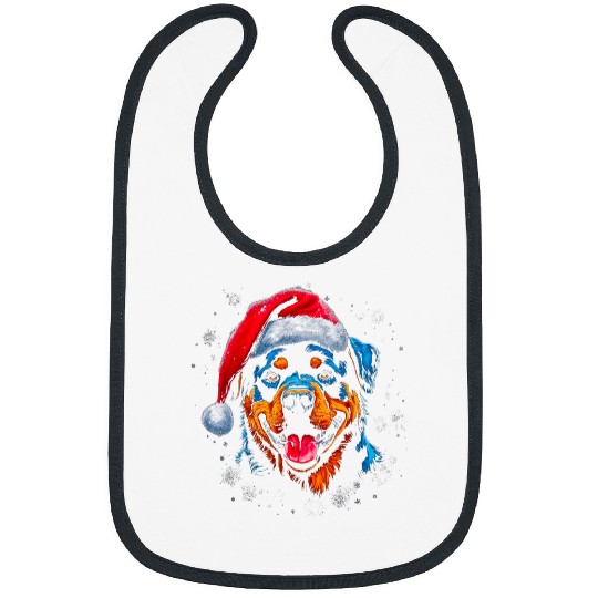 Pop Art Design Rottweiler Dog Christmas Bibs
