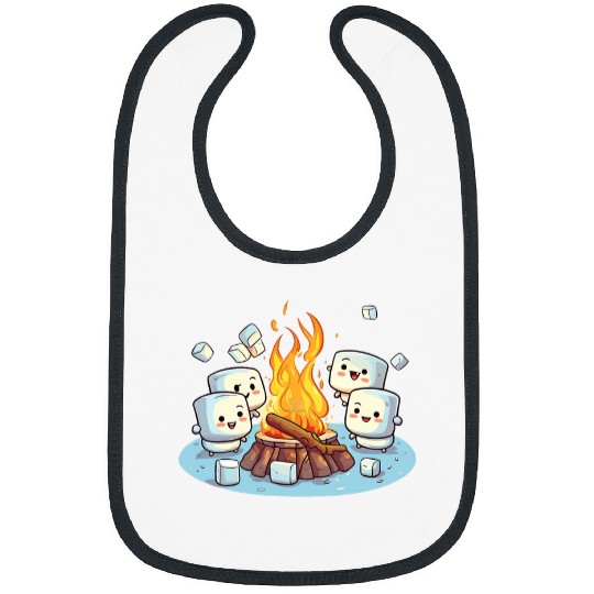 Smore Marshmallow Funny Smores Camper Camping Kawaii Bibs