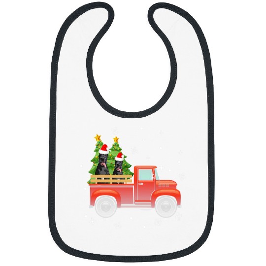 Dog Great Dane Driving Red Truck Christmas Tee Present T-Shirt Bibs