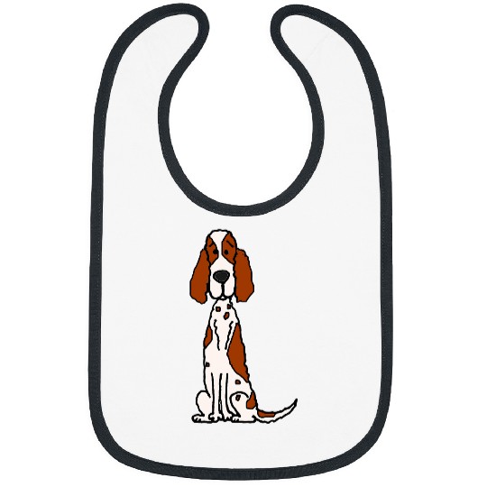 Smileteespetsa Funny English Setter Puppy Dog Cartoon Bibs
