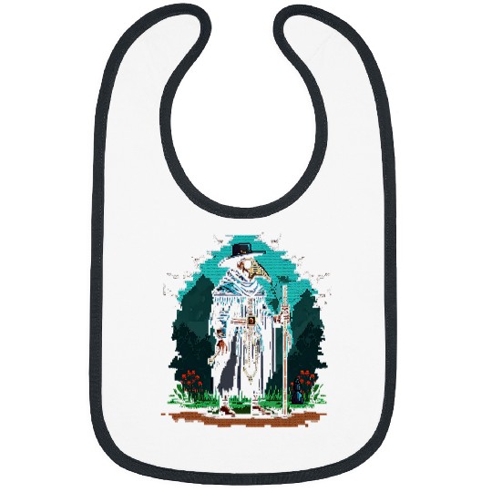 Discover Pixelated 16 Bit Digitized Plague Doctor Retro vintages Pixel 2 Bibs