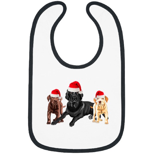 Labrador Lab Dog Labrador Christmas Santa Black Lab Chocolate Labrador Bibs