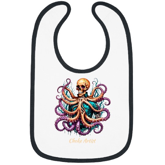 Discover Jiu Jitsu Octopuss Skull Choke Artist BJJ Gift Custom Design Bibs
