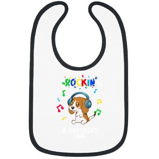 Rockin to a Different Tune Autism Warrior 23 Bibs