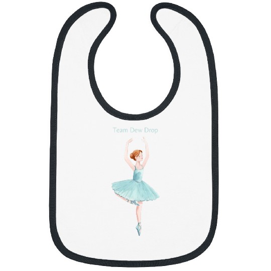 Team Dew Drop Nutcracker Ballet Ballerina Christmas Graphic Bibs