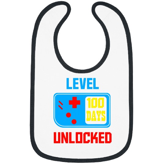 Level 100 Days Unlocked 100 Days Of School For Student Cool Bibs