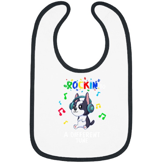 Rockin to a Different Tune Autism Warrior 17 Bibs