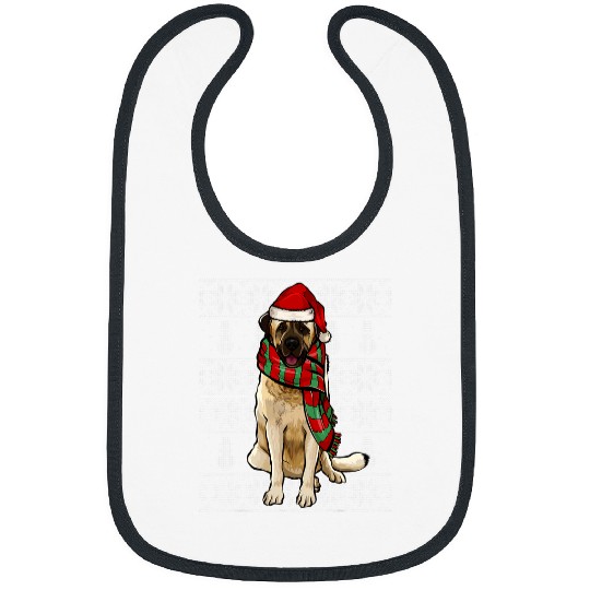 Discover Santa Hat xmass Anatolian Shepherd Dog Ugly Christmas Bibs