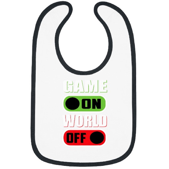 Retro Video Gaming Lover Gamer Art Game On World Off Bibs