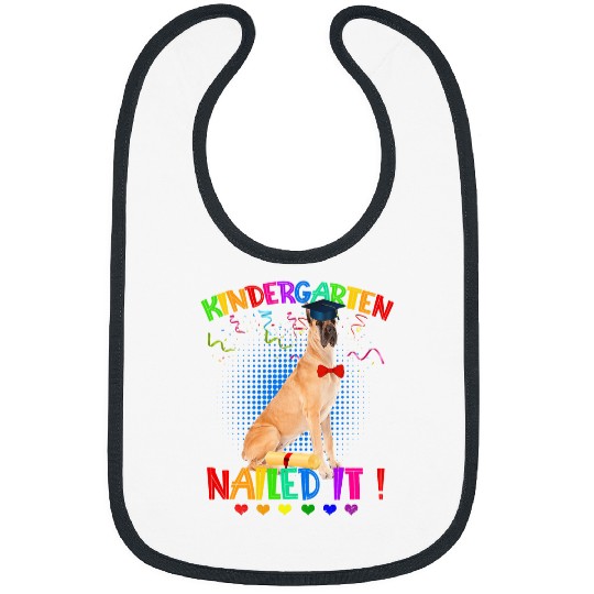 Dog Great Dane Graduation Class Of 22 Kindergarten Nailed It T-Shirt Bibs