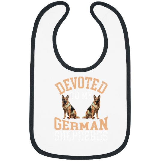 Shepherd Dog Owner DEVOTED TO MY GERMAN SHEPHERD Funny Bibs