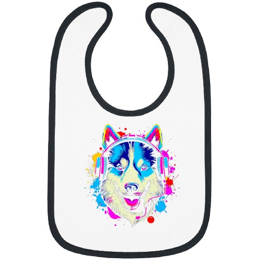 Siberian Husky Dog DJ Festival Bibs
