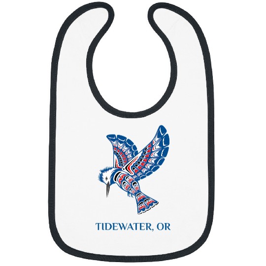 Native American Tidewater Kingfisher Bird Oregon Bibs