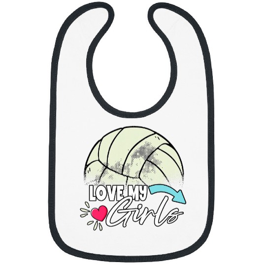 Love My Girls Daughter Volleyball Player Coach Bibs