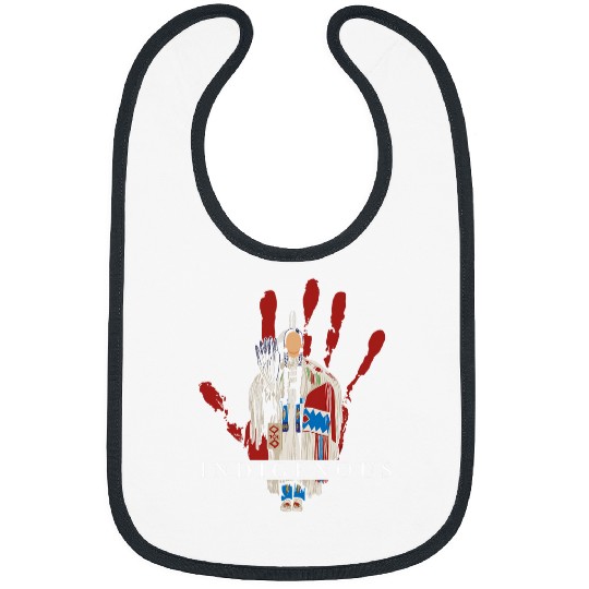 Native American Indigenous Red Hand Indian Blood Themed 10 Bibs