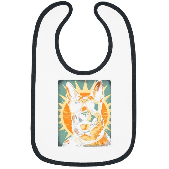 German Shepherd vintages Style 5 Bibs