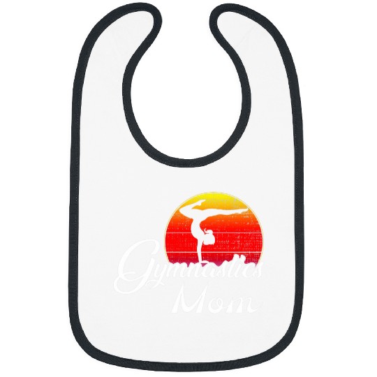 vintages Gymnastics Mom Retro Sunset Funny Sports Gift Bibs