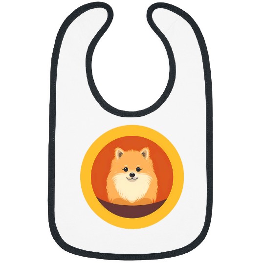 Pomeranian Dog Minimal Love Dogs 8 Bibs