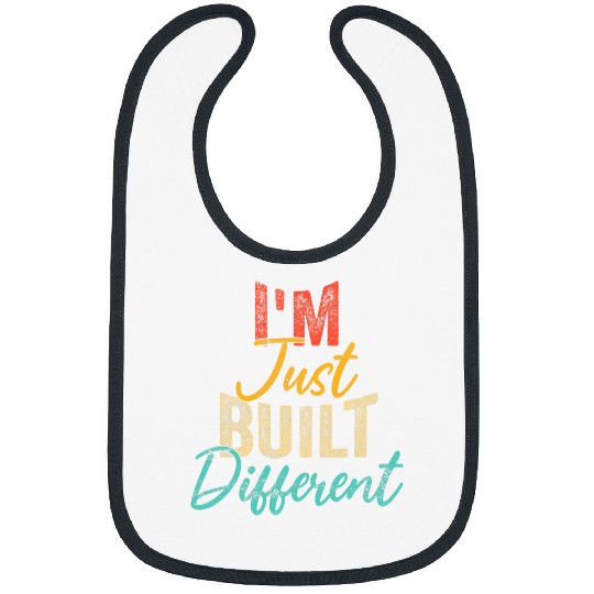 Im Just Built Different 2Funny Fitness Bodybuilding Gym Bibs