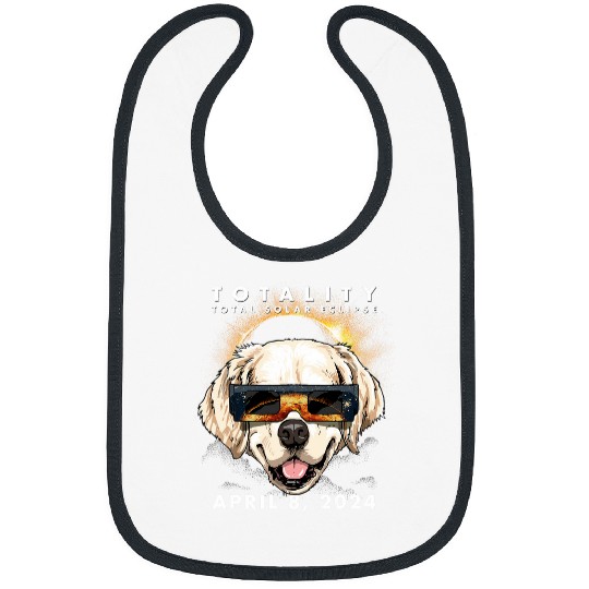 Solar Eclipse 2024 Golden Retriever Dog Bibs