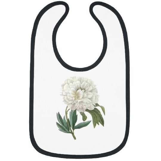 PierreJosephRedoute White Peony Paint Flower Gardener Bibs