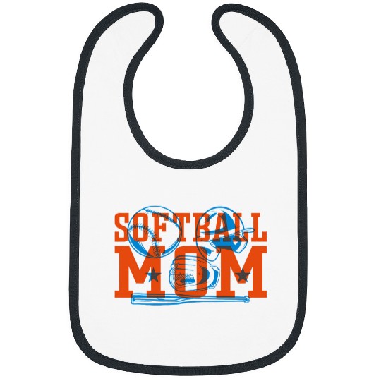vintages Softball Mom American Softball Lover Game Day Bibs