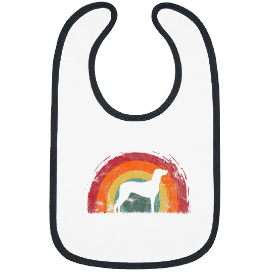 Weimaraner vintages Rainbow Dog Men Women Bibs