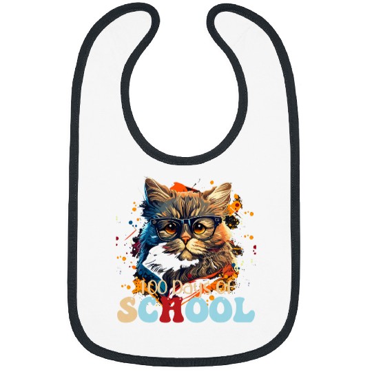 Discover 100 Days Smarter Cat 100 Days Of School Girls Student Bibs