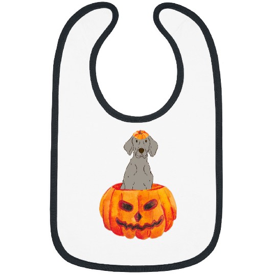 Weimaraner Pumpkin Dog Halloween Bibs
