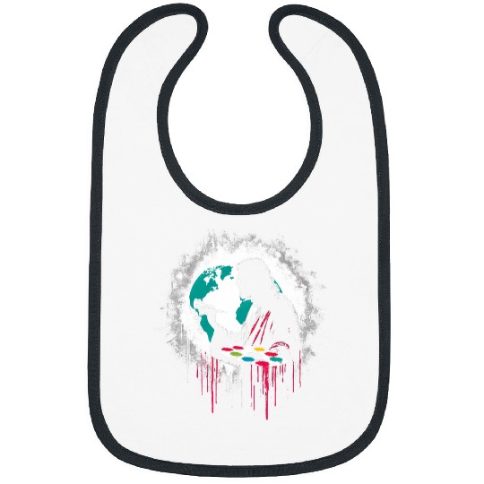 Discover Jesus Painting Earth Funny Christian Religious Artist Bibs