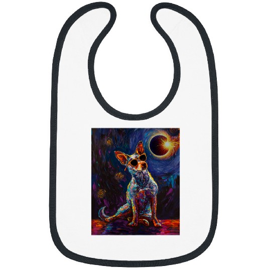 Total Solar Eclipse Blue Heeler Dog 1 Bibs