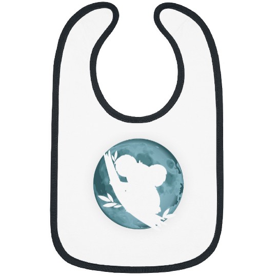 Koala Moon Silhouette Art Australian Animal Lover Bibs