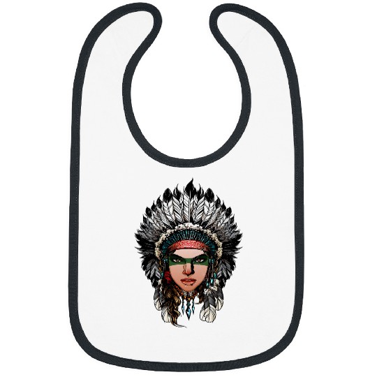 Native American Strong Indigenous Woman 1 Bibs