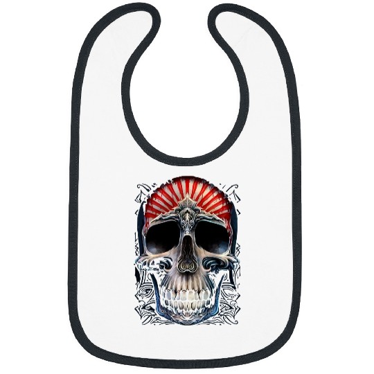 Skull Dark Art Grunge Goth Gothic Girl Horror 1 Bibs