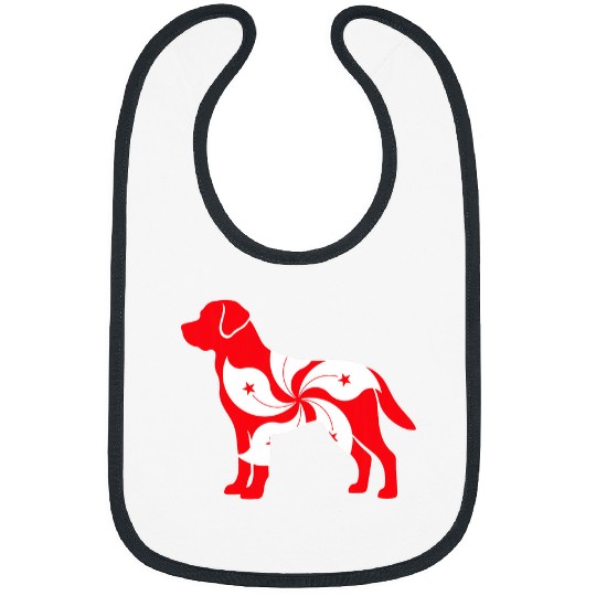Silhouette Flag of Hong Kong Labrador Retriever Bibs
