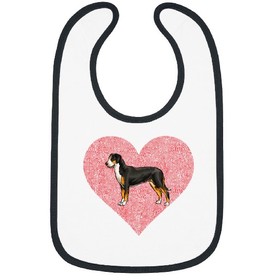 Swiss Mountain Dog Valentines Day Dog Love Fingerprint Bibs