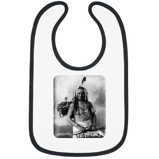 Native American Indian Warrior Historic Aged Original Print Bibs
